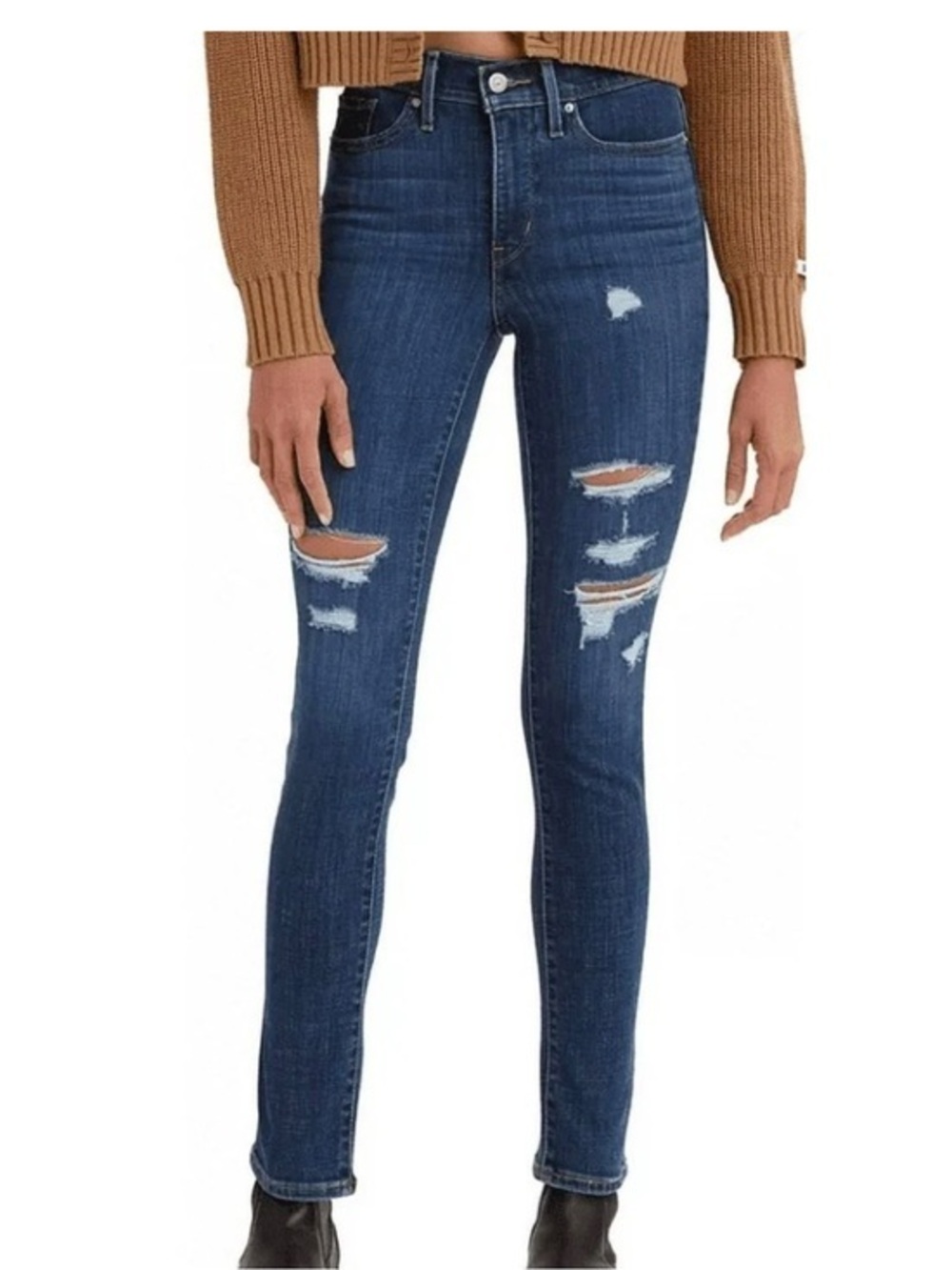 NWT Levi’s 311 Shaping Skinny Ripped Jeans New Hypersoft Tummy Slimming 22W $70